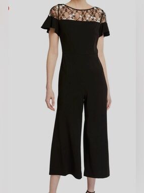 Karl Lagerfeld  Black Lace Jumpsuit